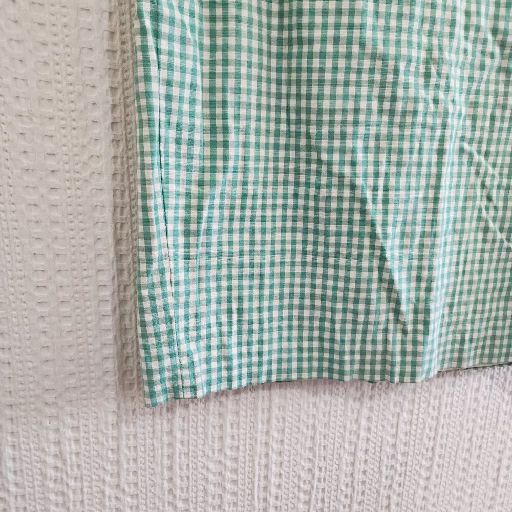 Boden Green White Gingham Lined Pencil Skirt Women's Size 10R - Picture 6 of 14
